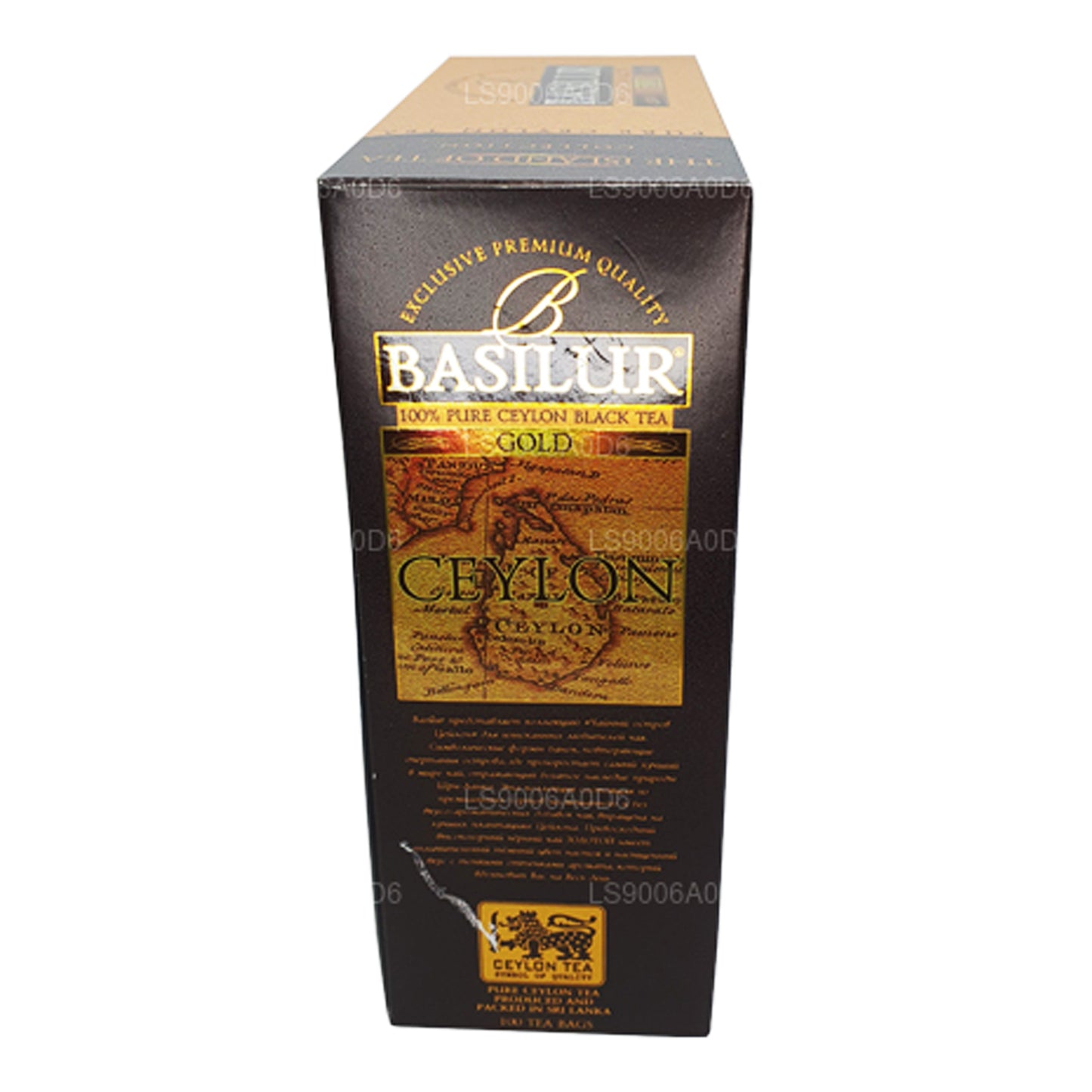 Basilur Island of Gold Exklusiver Ceylon-Schwarztee in Premium-Qualität (200 g) 100 Teebeutel