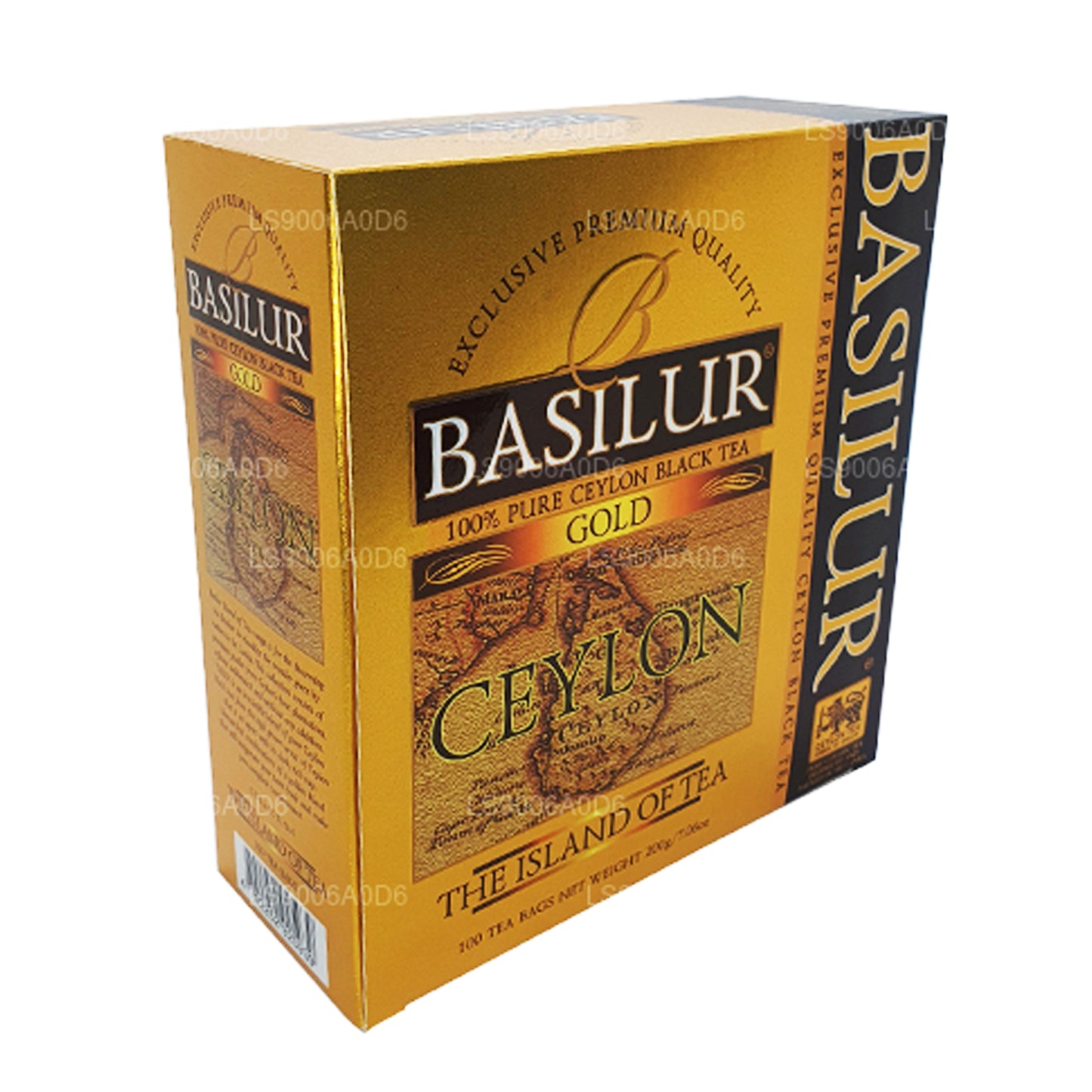 Basilur Island of Gold Exklusiver Ceylon-Schwarztee in Premium-Qualität (200 g) 100 Teebeutel