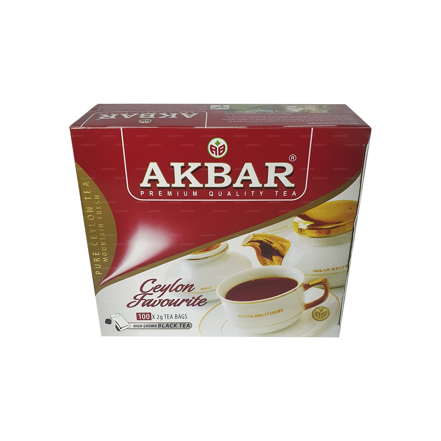 Akbar Premium 100 % reiner Ceylon-Tee, (100 g), 100 Teebeutel