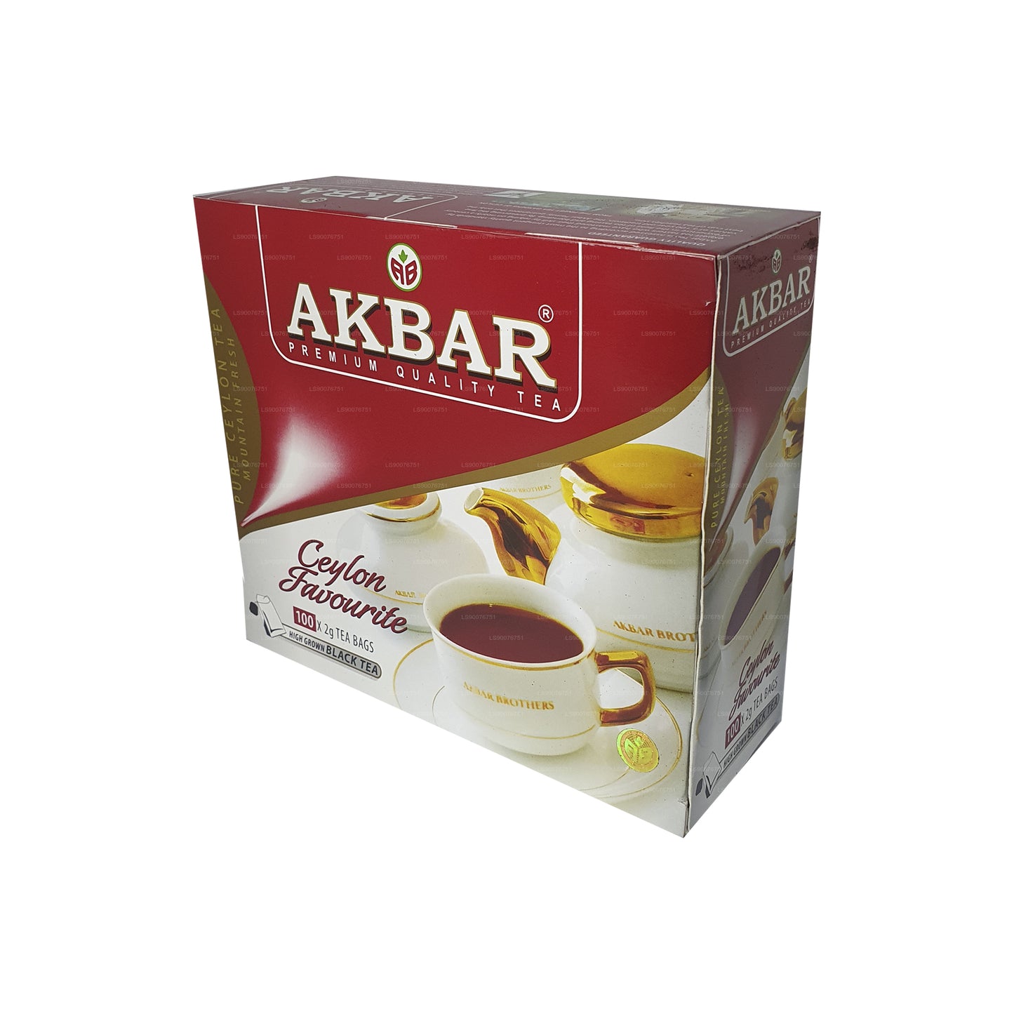 Akbar Premium 100 % reiner Ceylon-Tee, (100 g), 100 Teebeutel