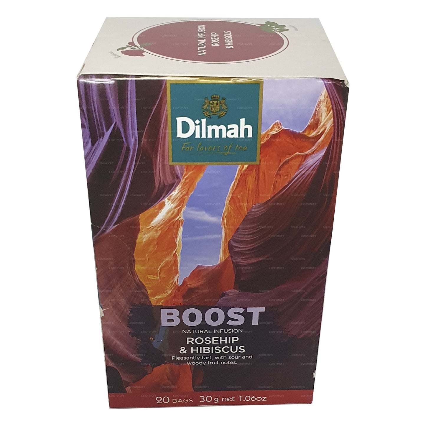 Dilmah Schwarzer Tee mit Hagebutten- und Hibiskusgeschmack (30 g)