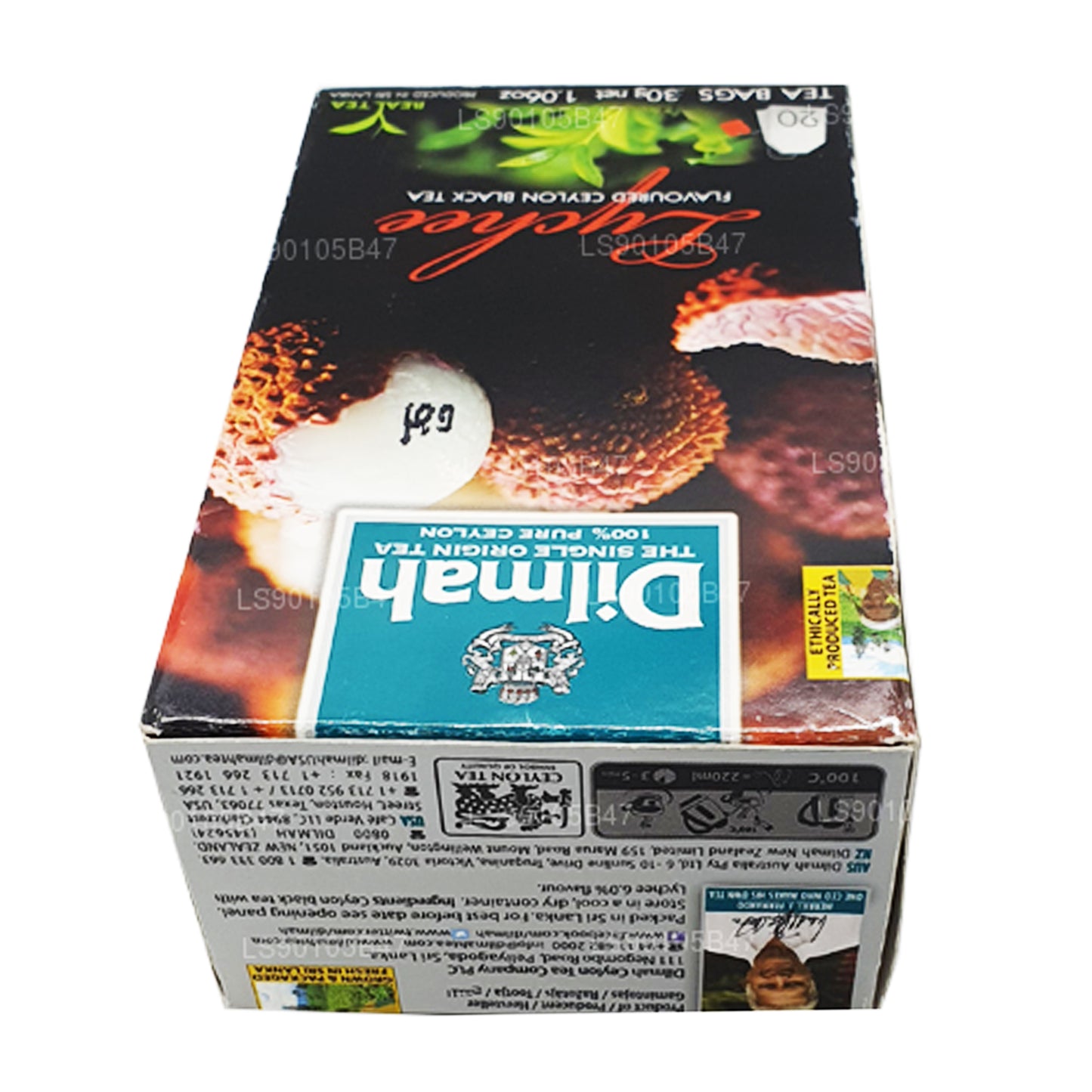 Schwarzer Tee mit Dilmah Lychee-Geschmack (30 g)