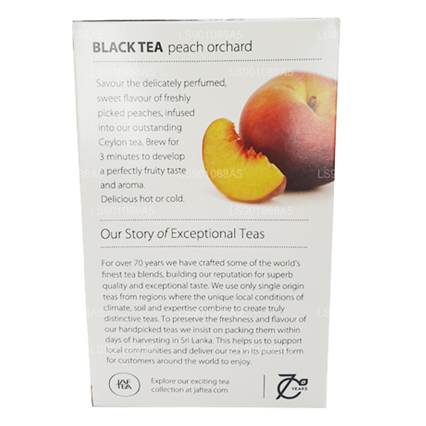 Jaf Tea Pure Fruits Collection Black Tea Peach Orchard (30 g) 20 Teebeutel