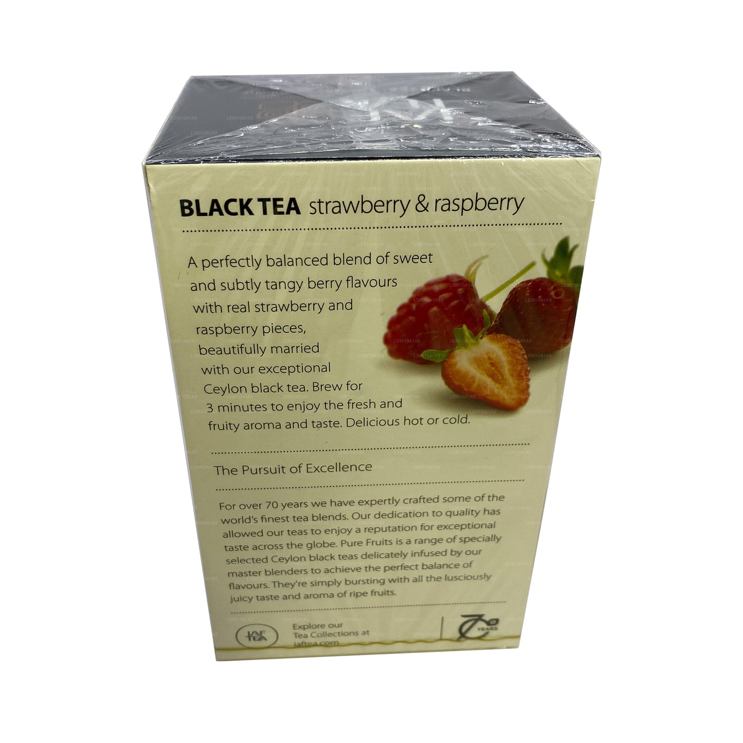 Jaf Tea Pure Fruits Collection Schwarztee Erdbeere und Himbeere (30 g) 20 Teebeutel