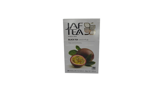 Jaf Tea Pure Fruits Collection Teebeutel aus Folie, Schwarztee, Passionsfrucht, 30 g
