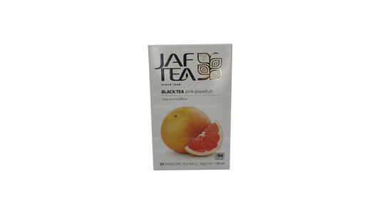 Jaf Tea Pure Fruits Collection Teebeutel in Folie, Schwarztee, Rosa, Grapefruit, 30 g