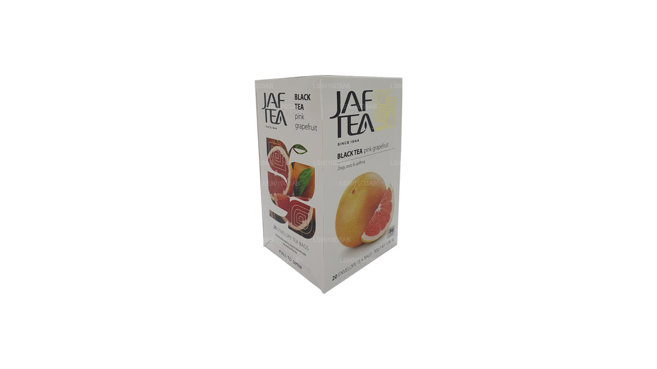 Jaf Tea Pure Fruits Collection Teebeutel in Folie, Schwarztee, Rosa, Grapefruit, 30 g