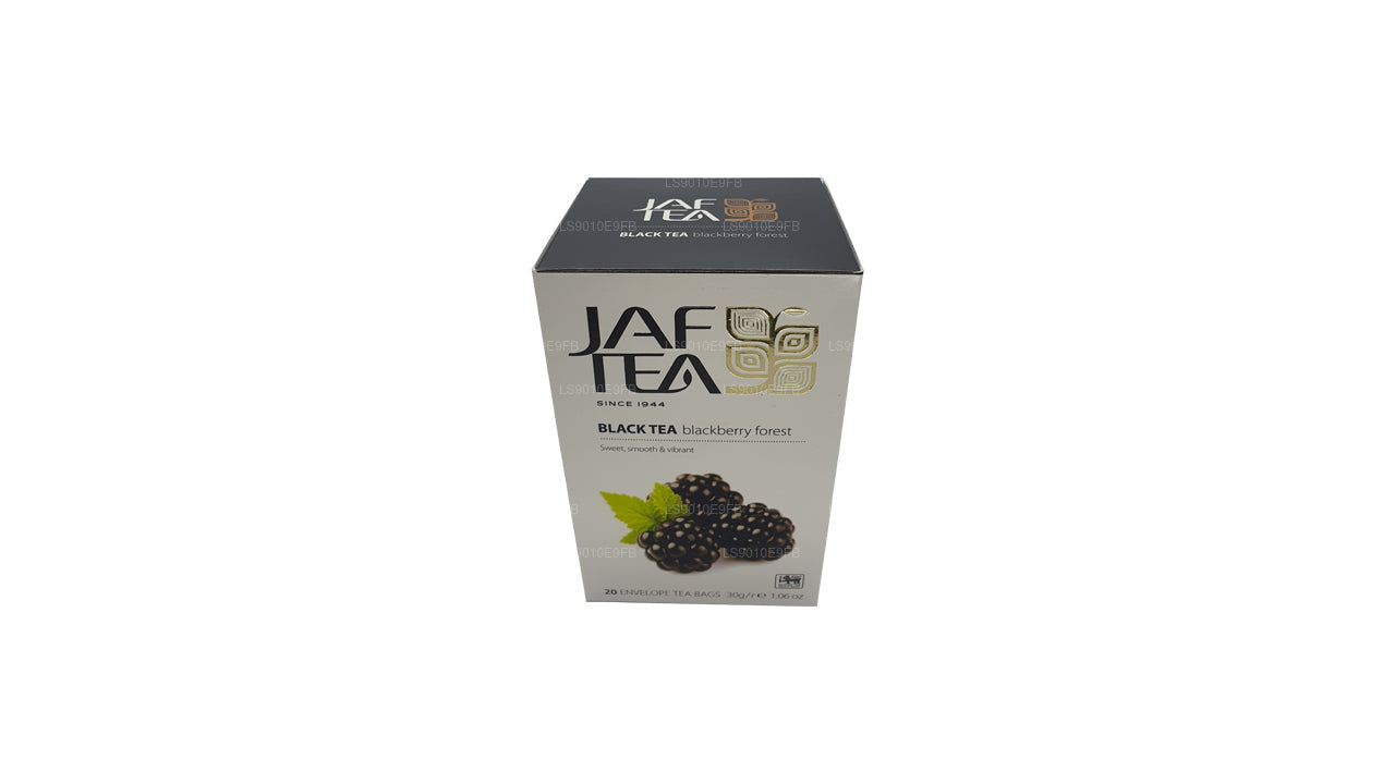 Jaf Tea Pure Fruits Collection Teebeutel aus Folie mit schwarzen Teeblättern, Brombeere, Wald, 30 g