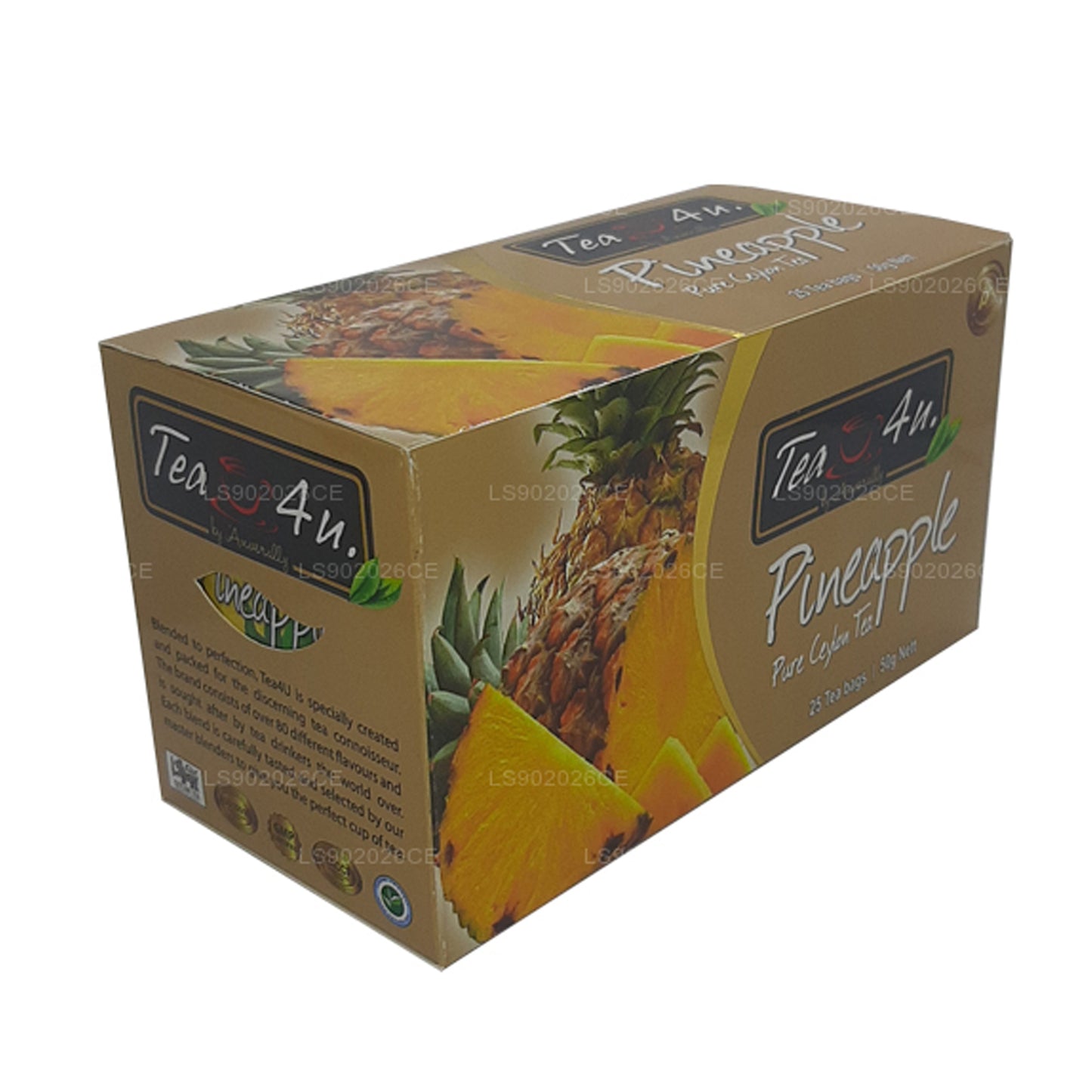 Tea4U Ananas reiner Ceylon-Tee (50 g), 25 Teebeutel