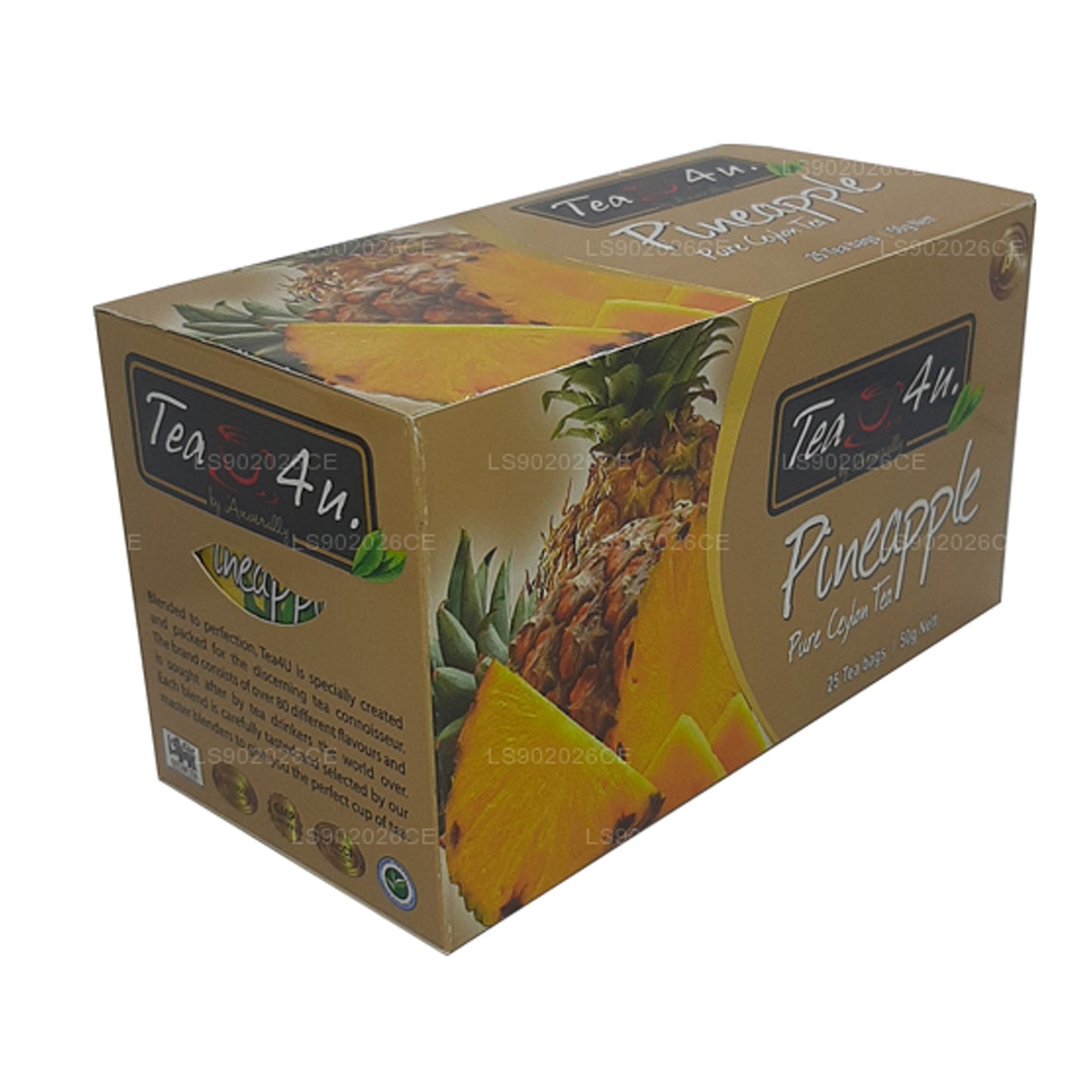 Tea4U Ananas reiner Ceylon-Tee (50 g), 25 Teebeutel