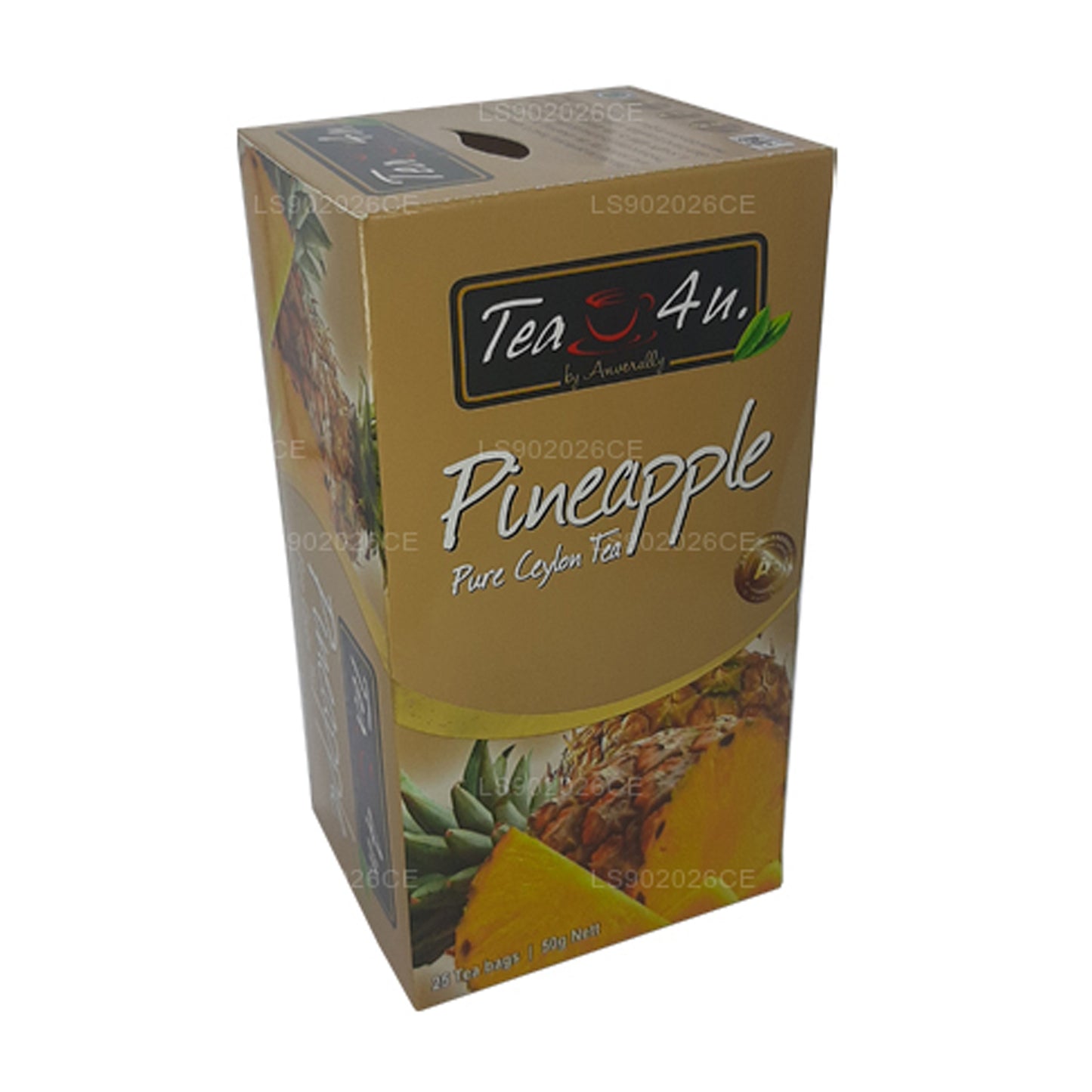 Tea4U Ananas reiner Ceylon-Tee (50 g), 25 Teebeutel