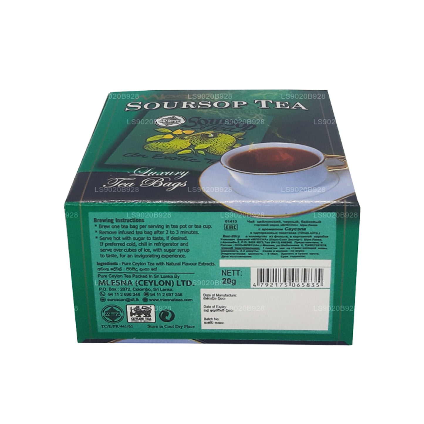 Mlesna Soursop Tee (20 g) 10 Luxus-Teebeutel