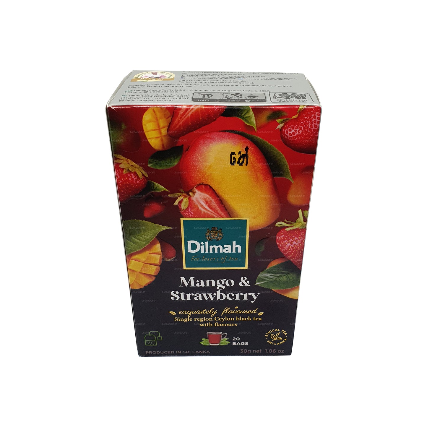 Dilmah Tee mit Mango- und Erdbeergeschmack (30 g) 20 Teebeutel