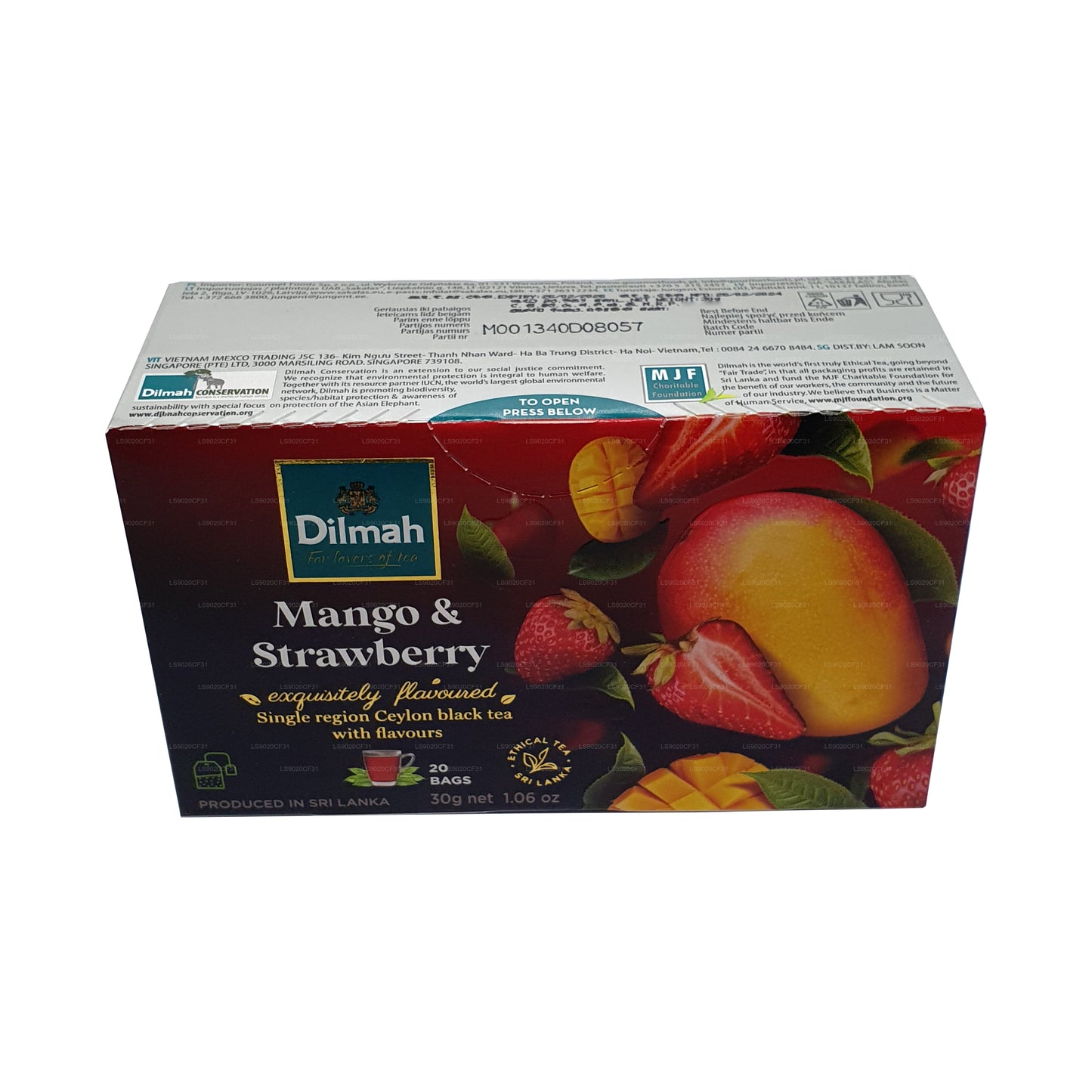 Dilmah Tee mit Mango- und Erdbeergeschmack (30 g) 20 Teebeutel