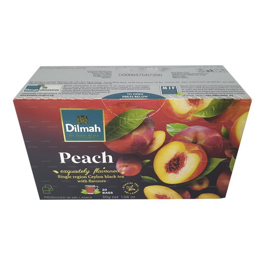 Dilmah Ceylon-Schwarztee mit Pfirsichgeschmack (30 g) 20 Teebeutel