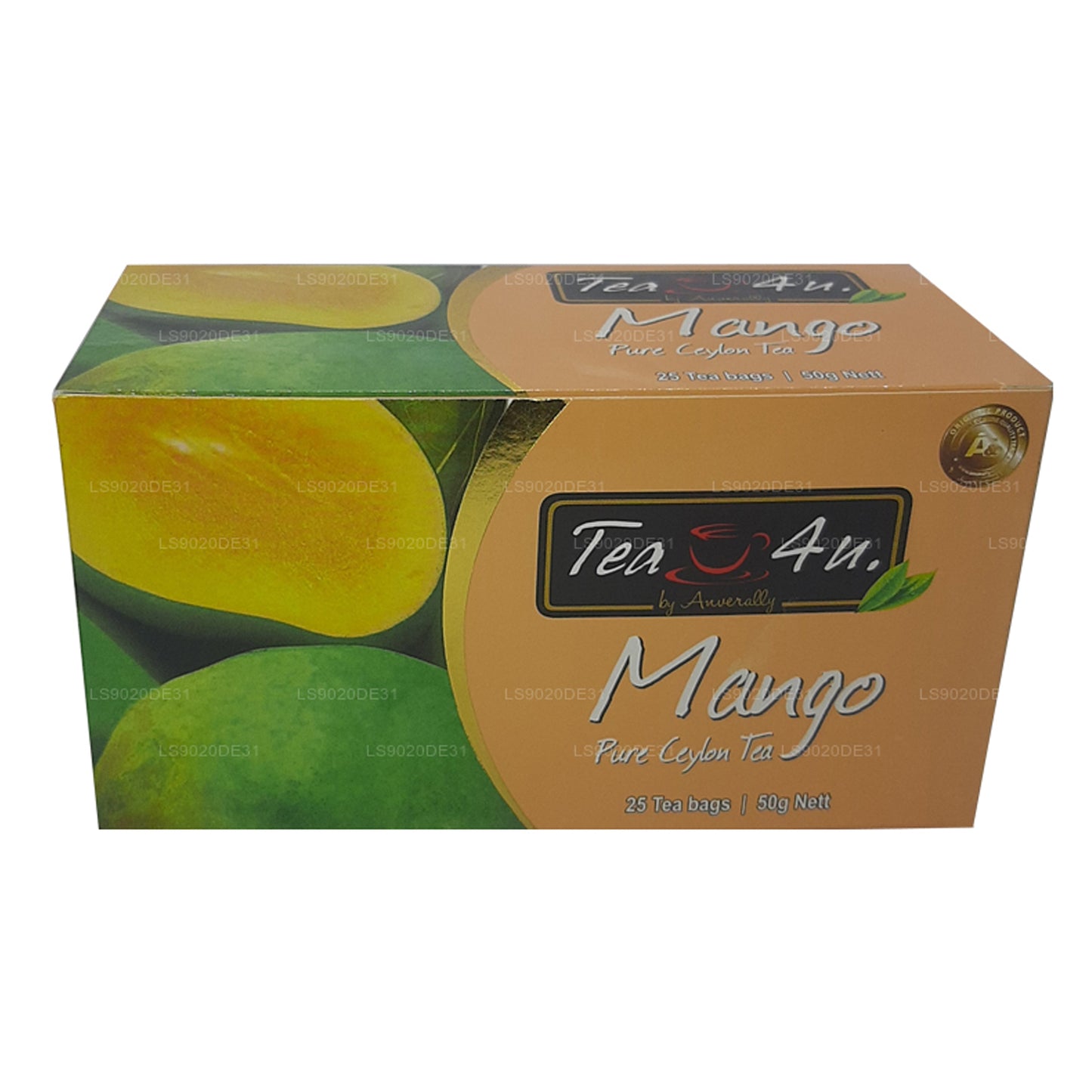 Tea4U Mango reiner Ceylon-Tee (50 g), 25 Teebeutel