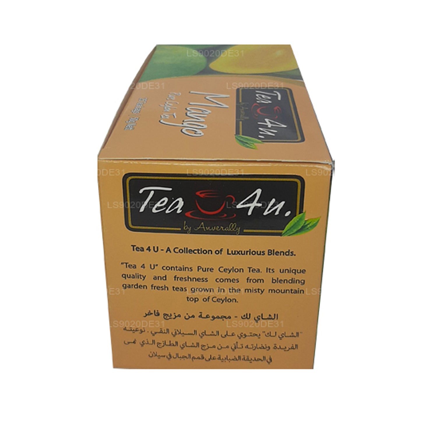 Tea4U Mango reiner Ceylon-Tee (50 g), 25 Teebeutel