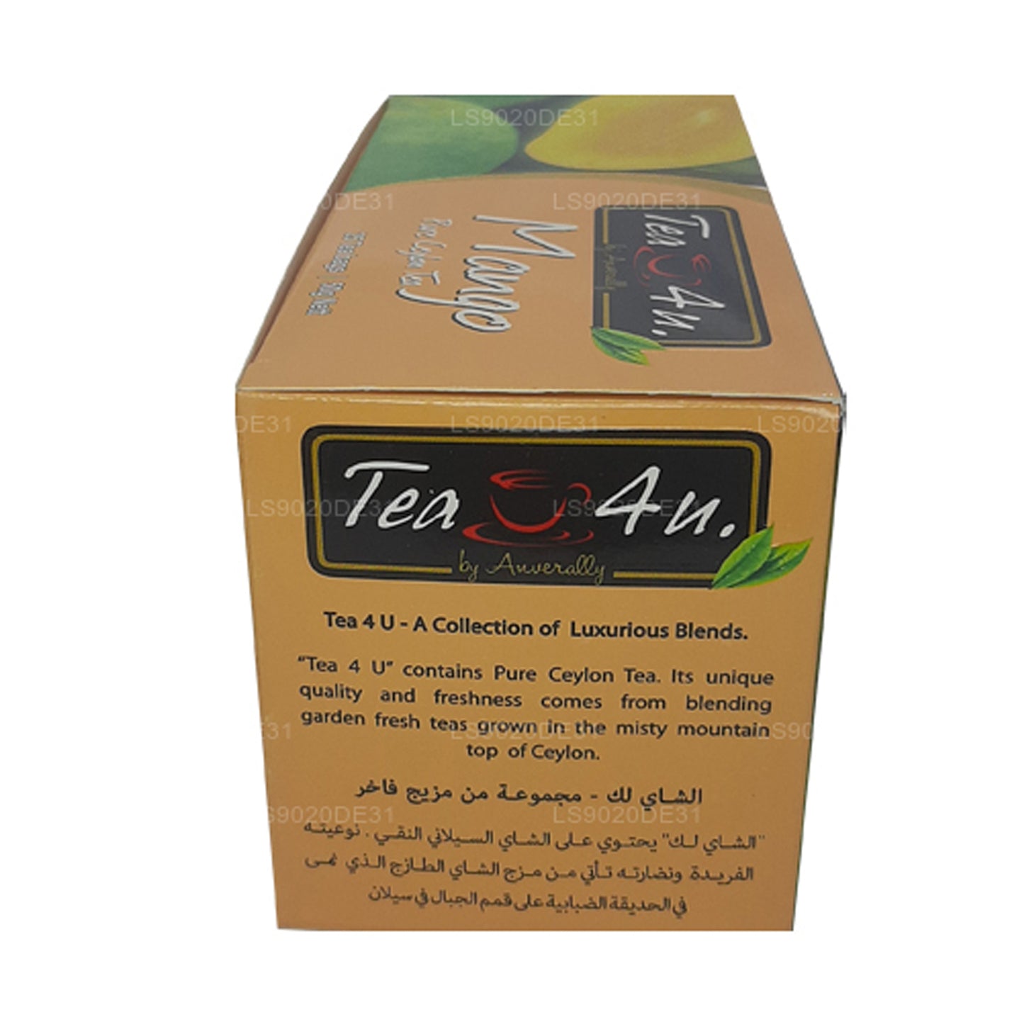 Tea4U Mango reiner Ceylon-Tee (50 g), 25 Teebeutel