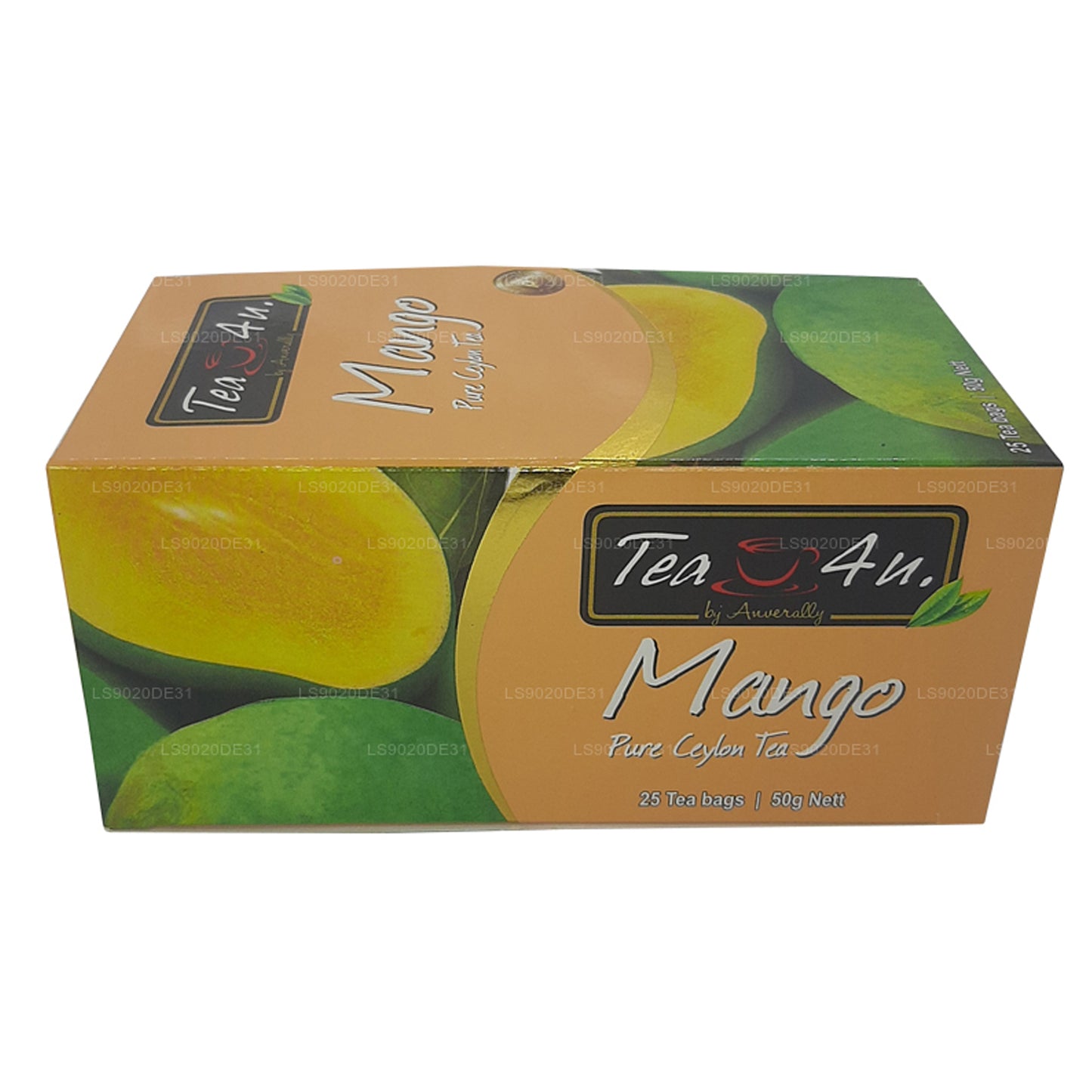 Tea4U Mango reiner Ceylon-Tee (50 g), 25 Teebeutel