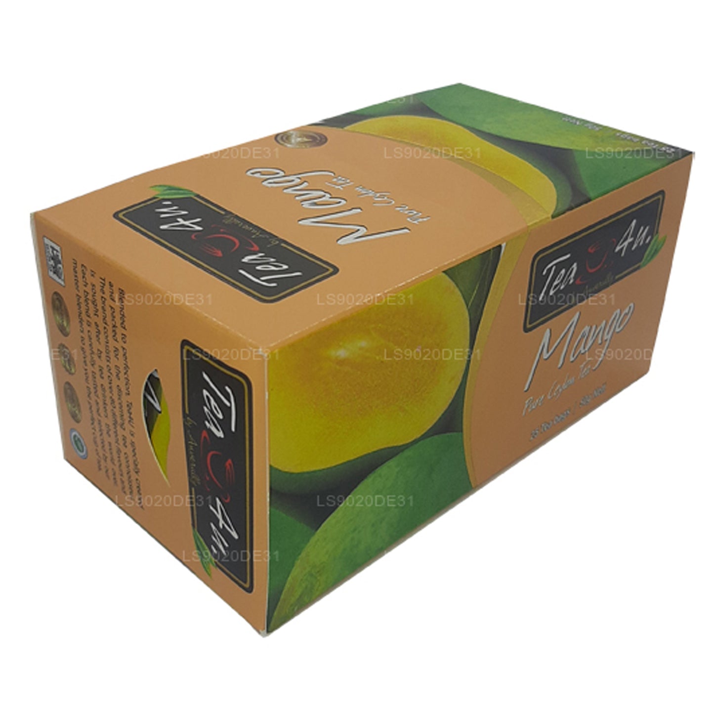 Tea4U Mango reiner Ceylon-Tee (50 g), 25 Teebeutel