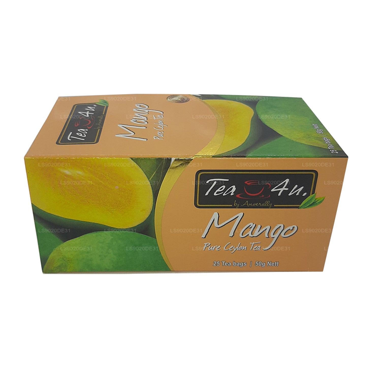 Tea4U Mango reiner Ceylon-Tee (50 g), 25 Teebeutel