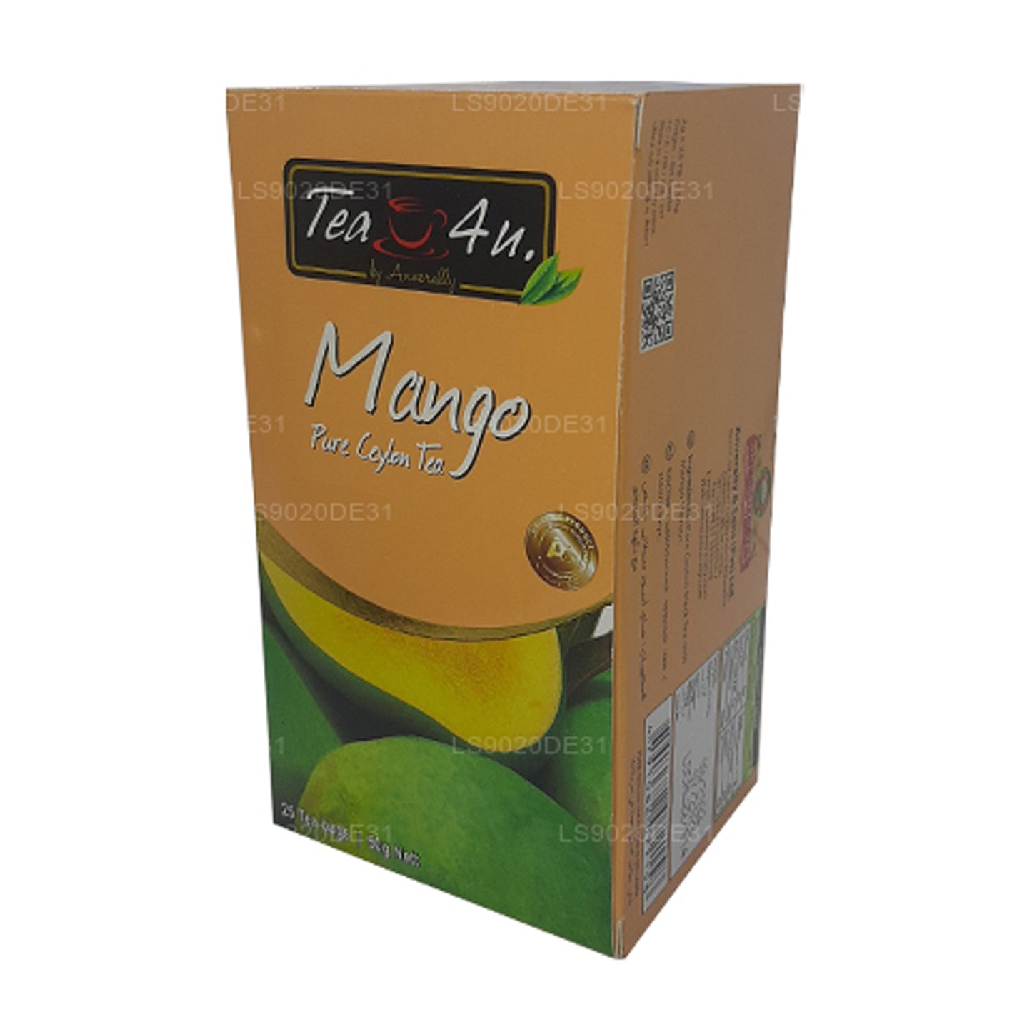 Tea4U Mango reiner Ceylon-Tee (50 g), 25 Teebeutel