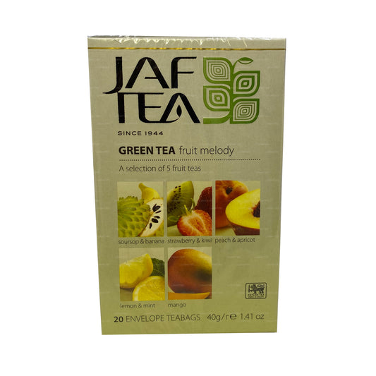 Jaf Tea Pure Green Collection Grüntee Fruit Melody (40 g) 20 Teebeutel