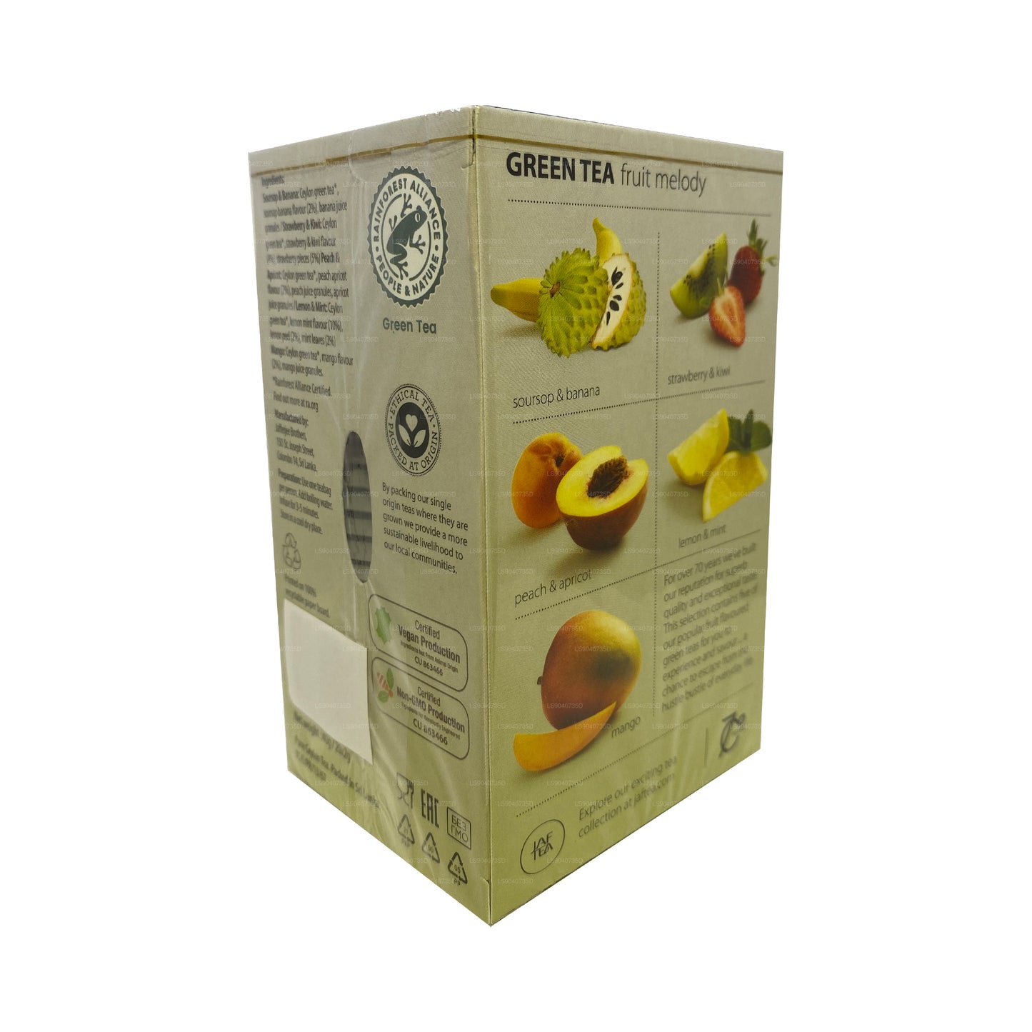 Jaf Tea Pure Green Collection Grüntee Fruit Melody (40 g) 20 Teebeutel