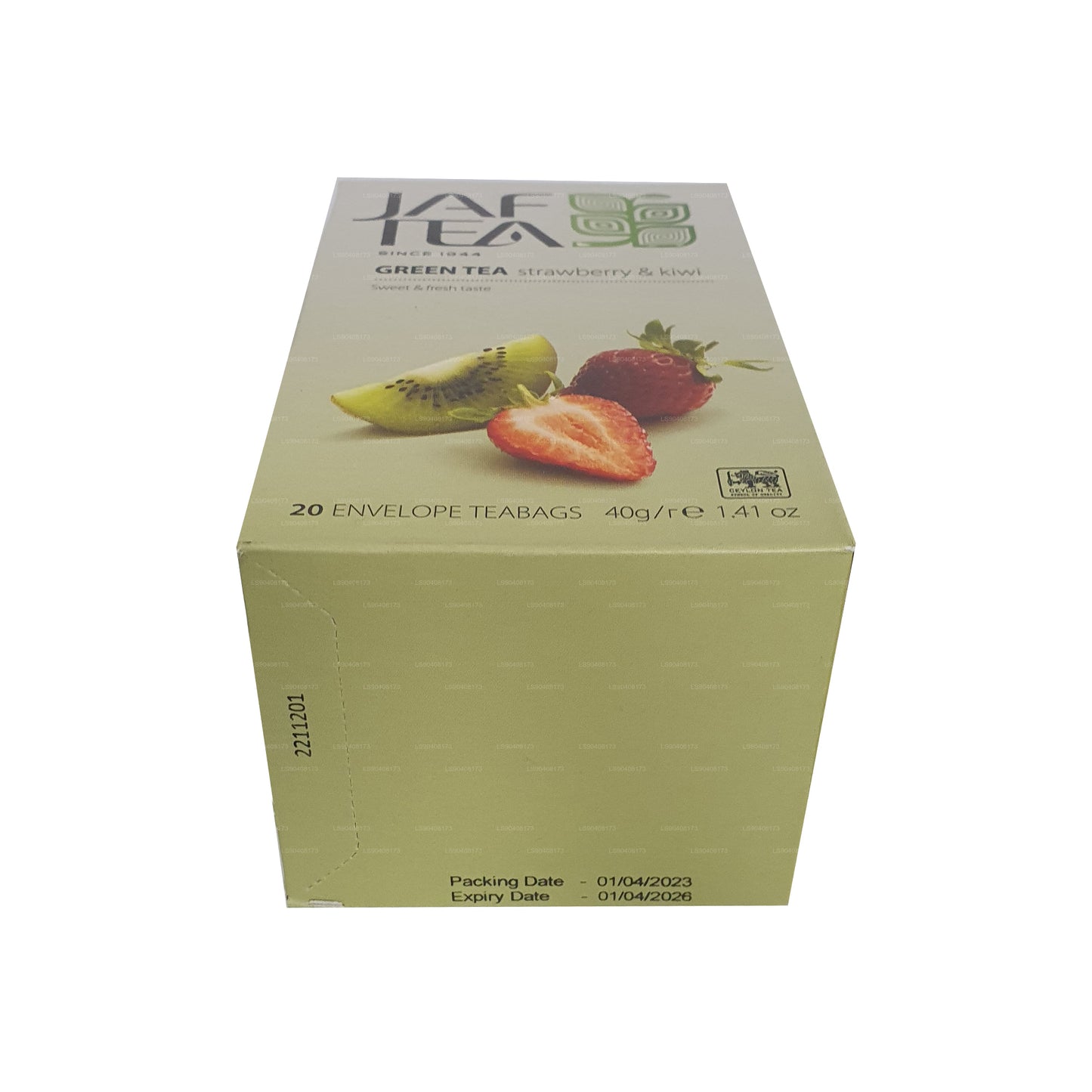 Jaf Tea Pure Green Collection Grüntee Erdbeere und Kiwi (40 g) 20 Teebeutel