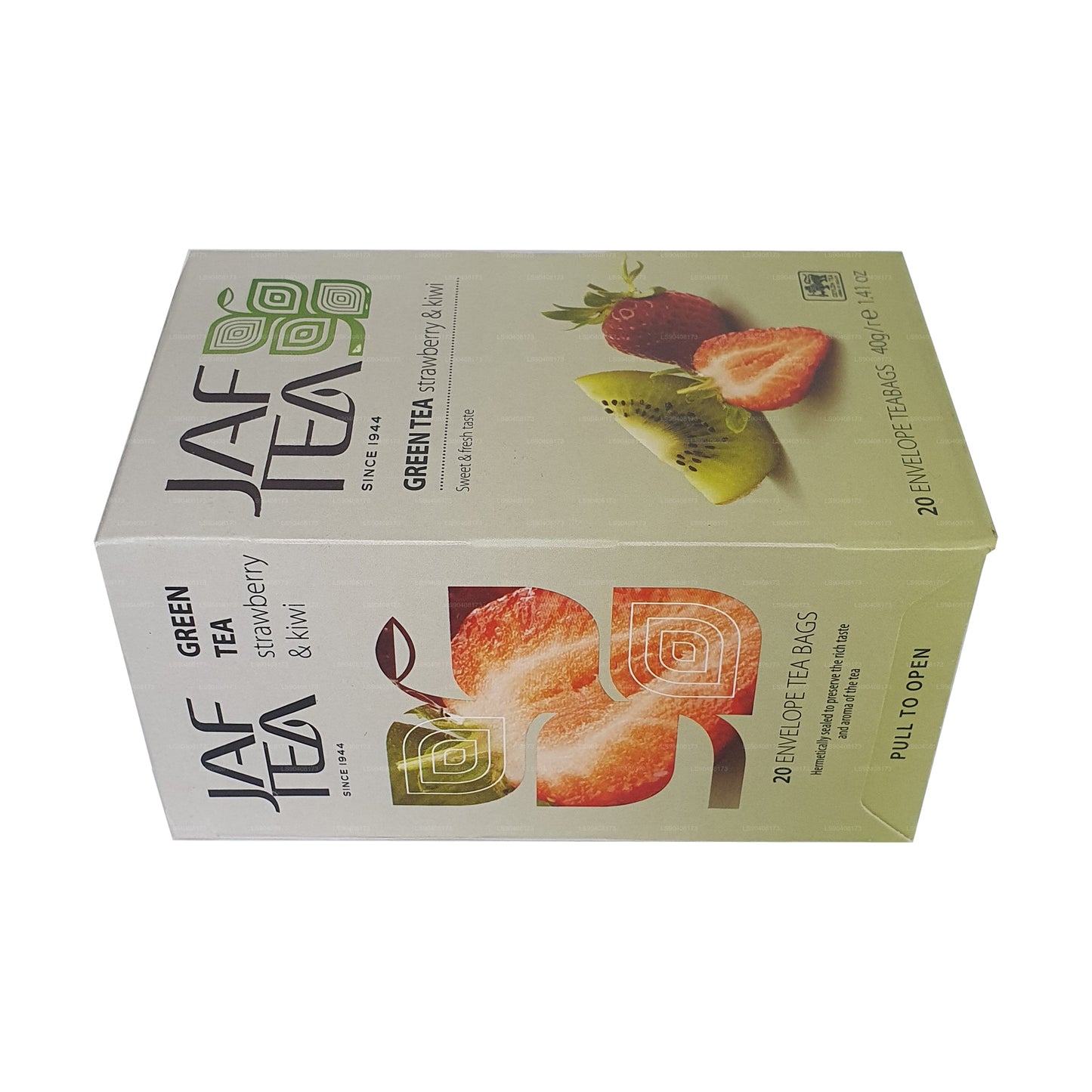 Jaf Tea Pure Green Collection Grüntee Erdbeere und Kiwi (40 g) 20 Teebeutel