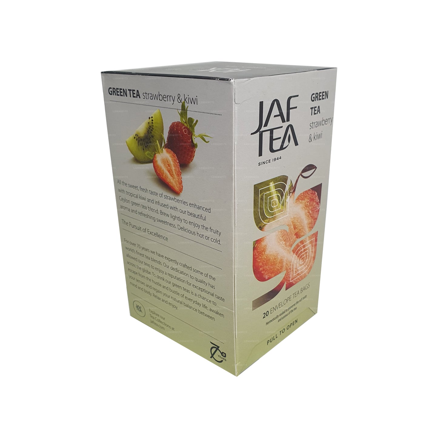 Jaf Tea Pure Green Collection Grüntee Erdbeere und Kiwi (40 g) 20 Teebeutel