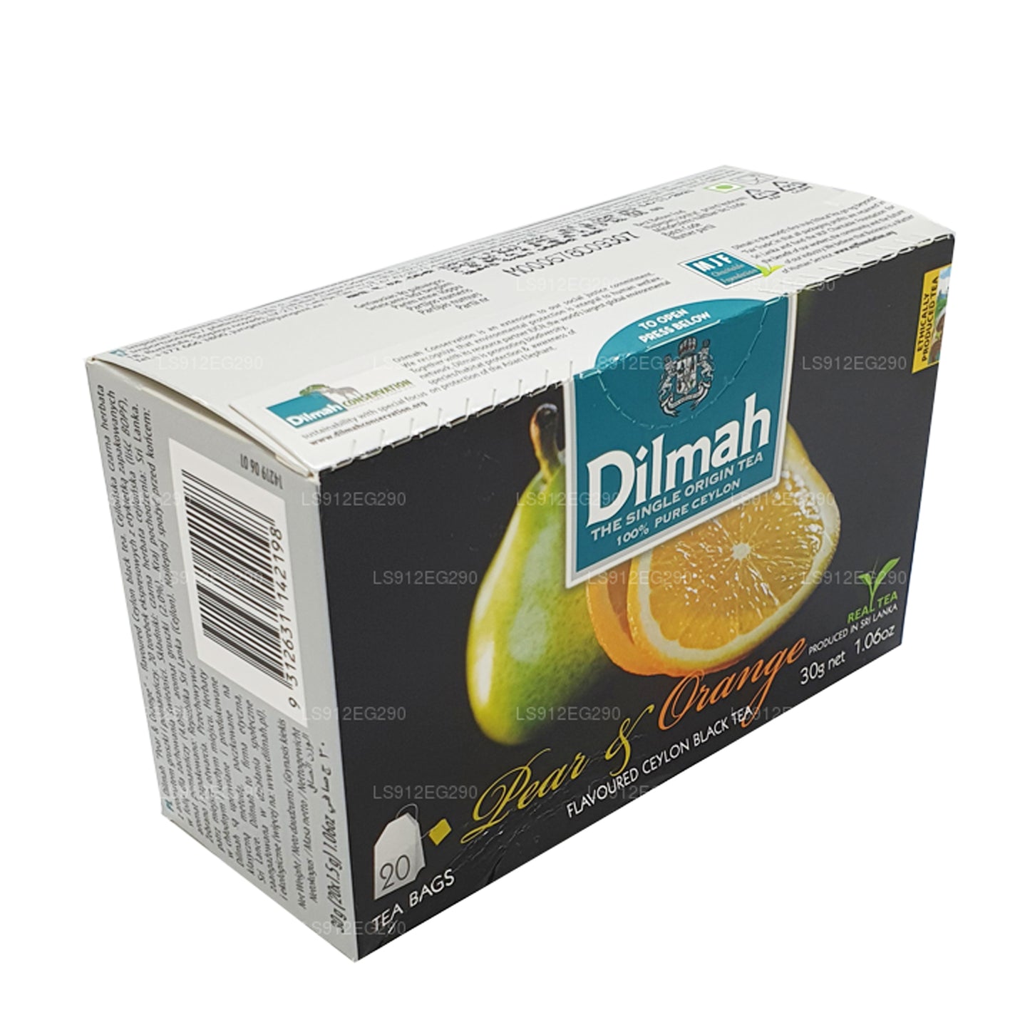 Dilmah Ceylon-Schwarztee mit Birnen- und Orangengeschmack (30 g) 20 Teebeutel