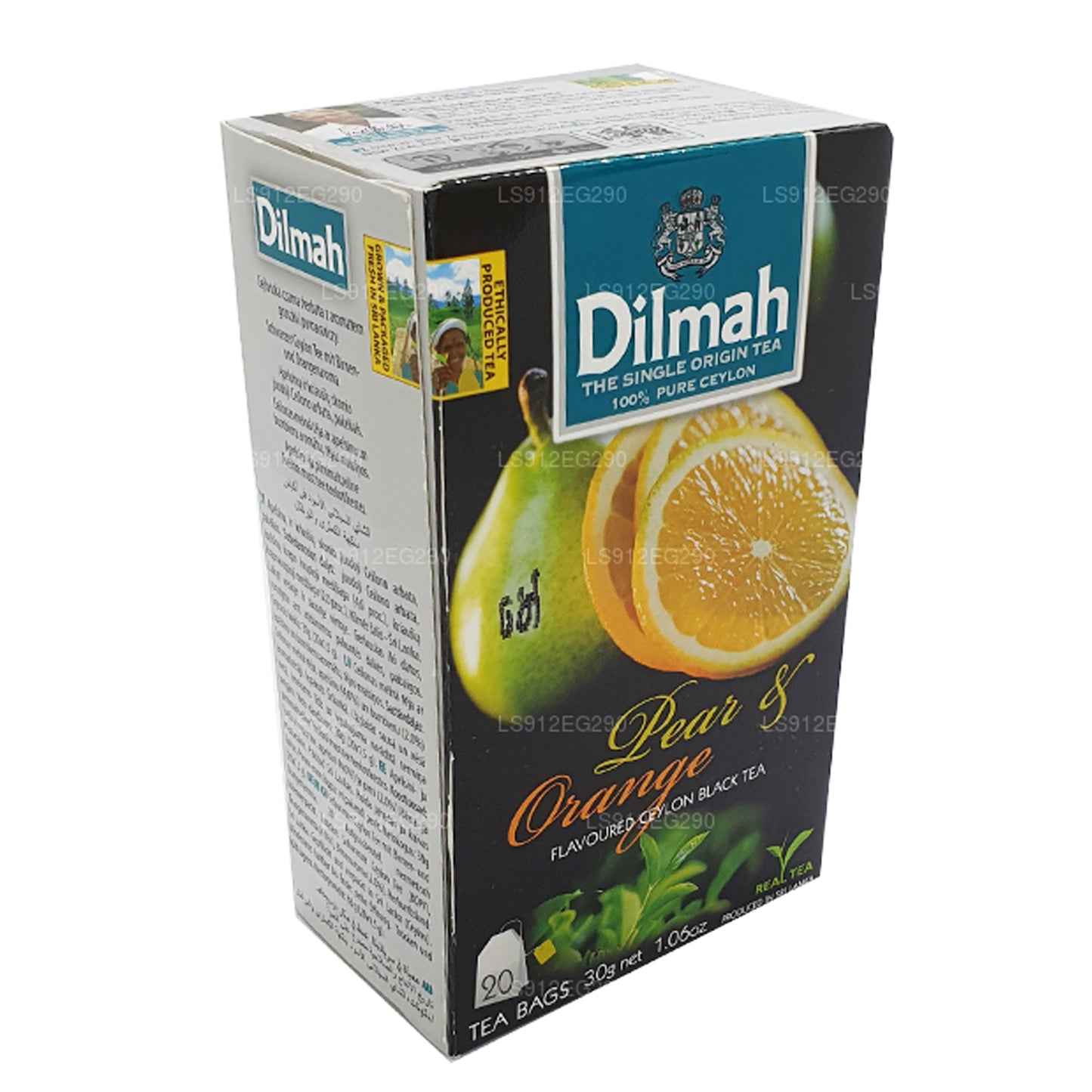 Dilmah Ceylon-Schwarztee mit Birnen- und Orangengeschmack (30 g) 20 Teebeutel