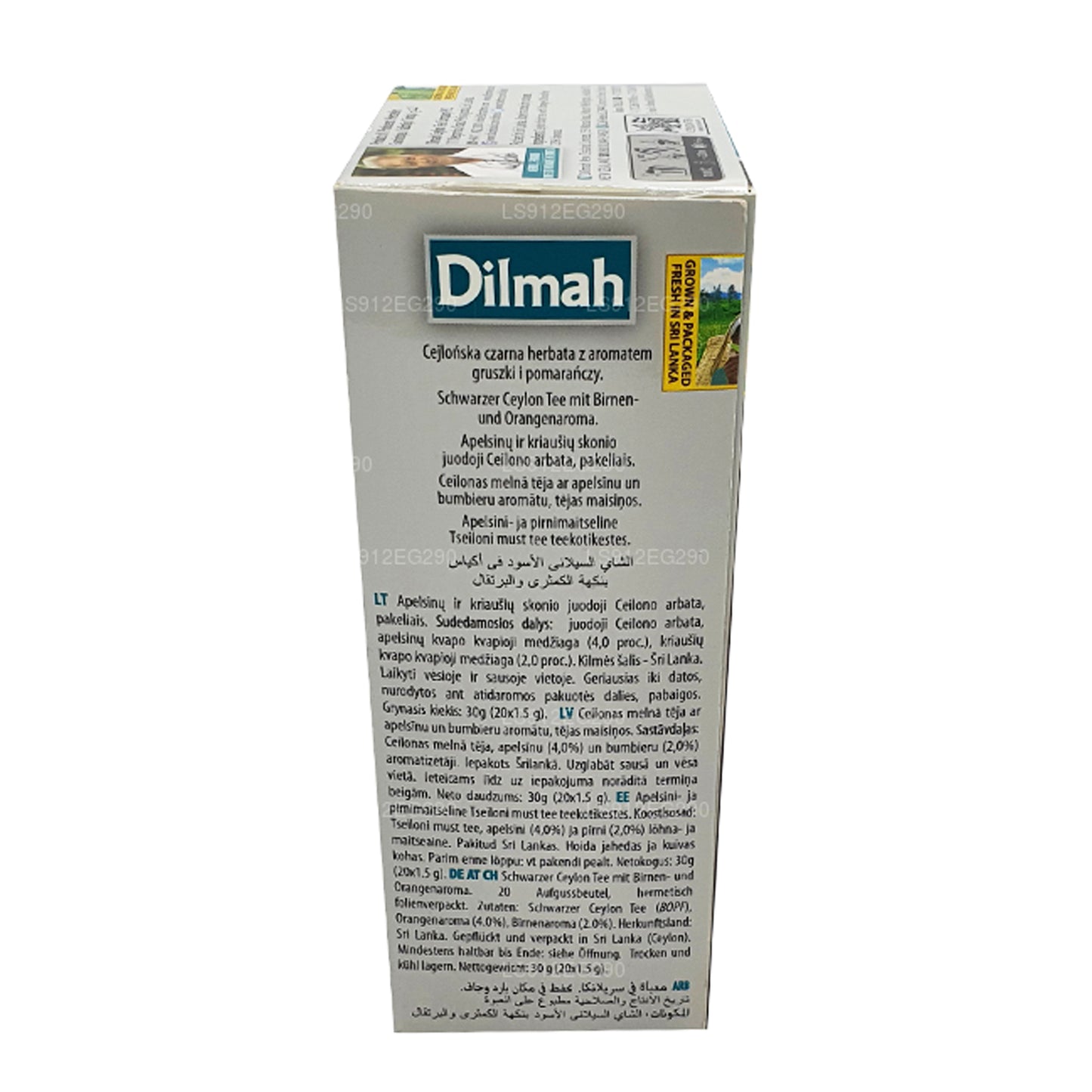 Dilmah Ceylon-Schwarztee mit Birnen- und Orangengeschmack (30 g) 20 Teebeutel