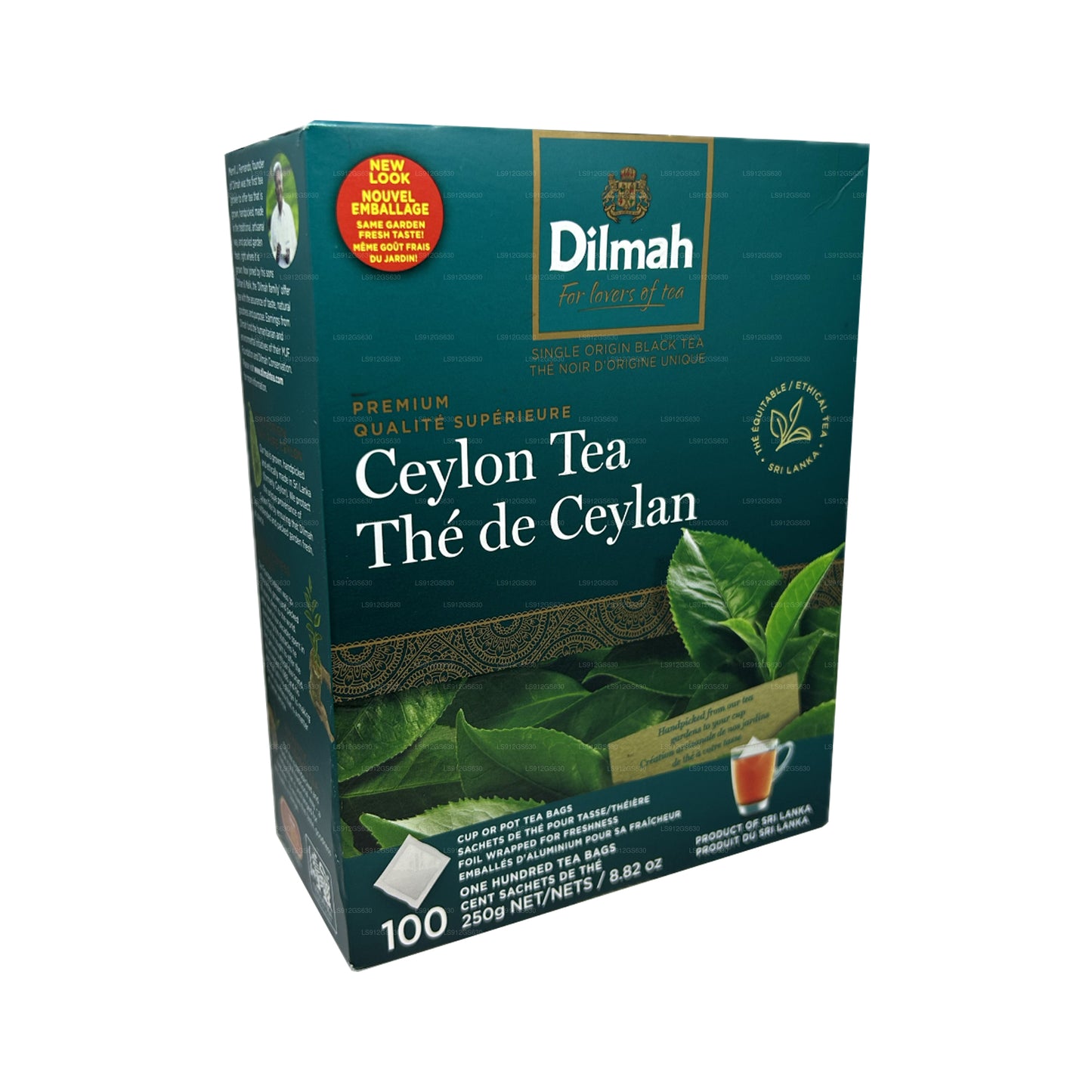 Dilmah Premium Ceylon Tee (250 g) 100 Teebeutel ohne Etikett