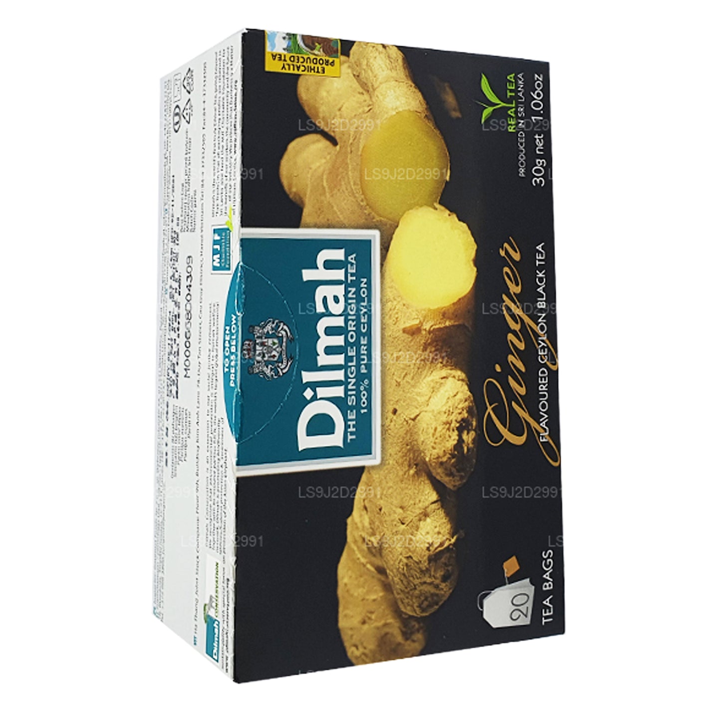 Dilmah Schwarzer Tee mit Ingwergeschmack (30 g) 20 Teebeutel