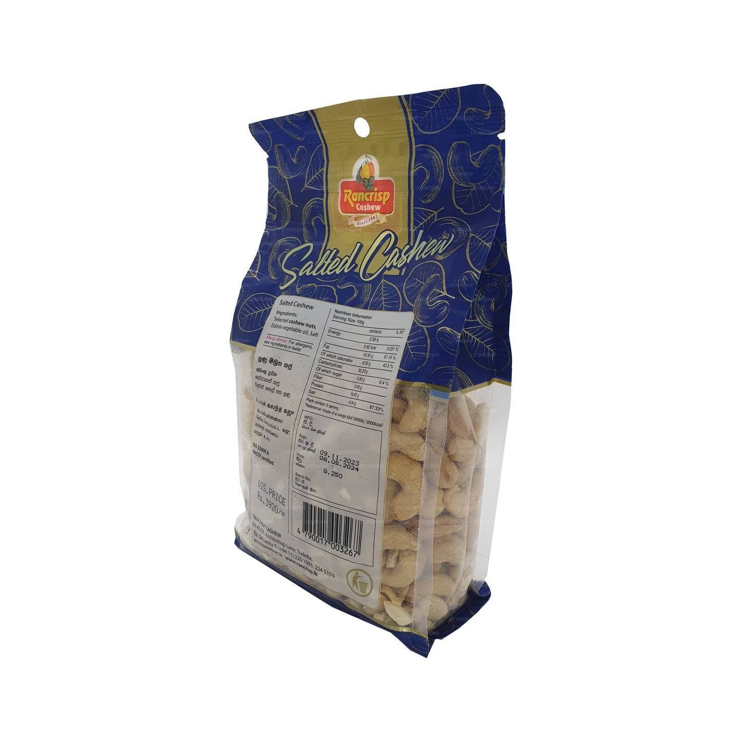 Rancrisp Gesalzene Cashewnüsse (500g)