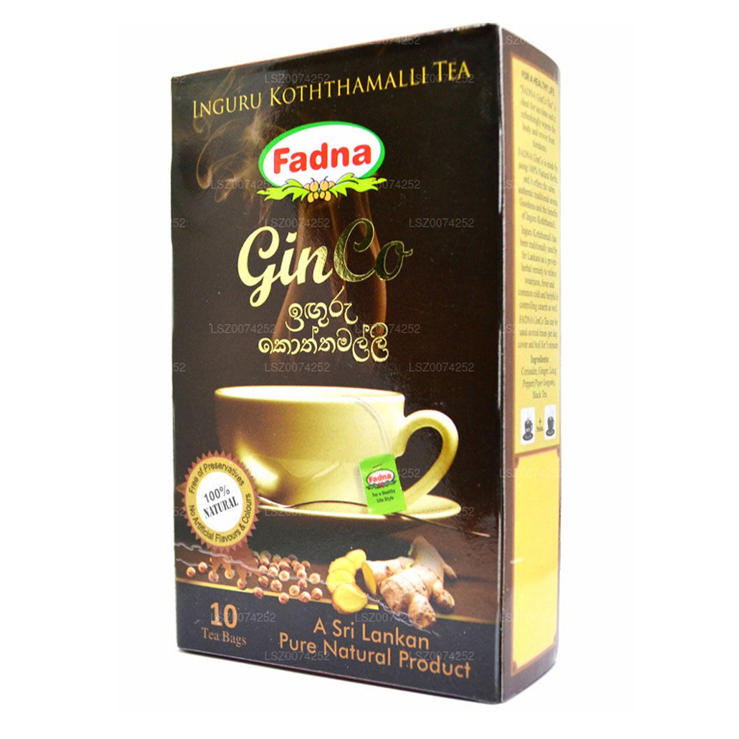 Fadna Tee mit Ingwer- und Koriandergeschmack (20 g) 10 Teebeutel
