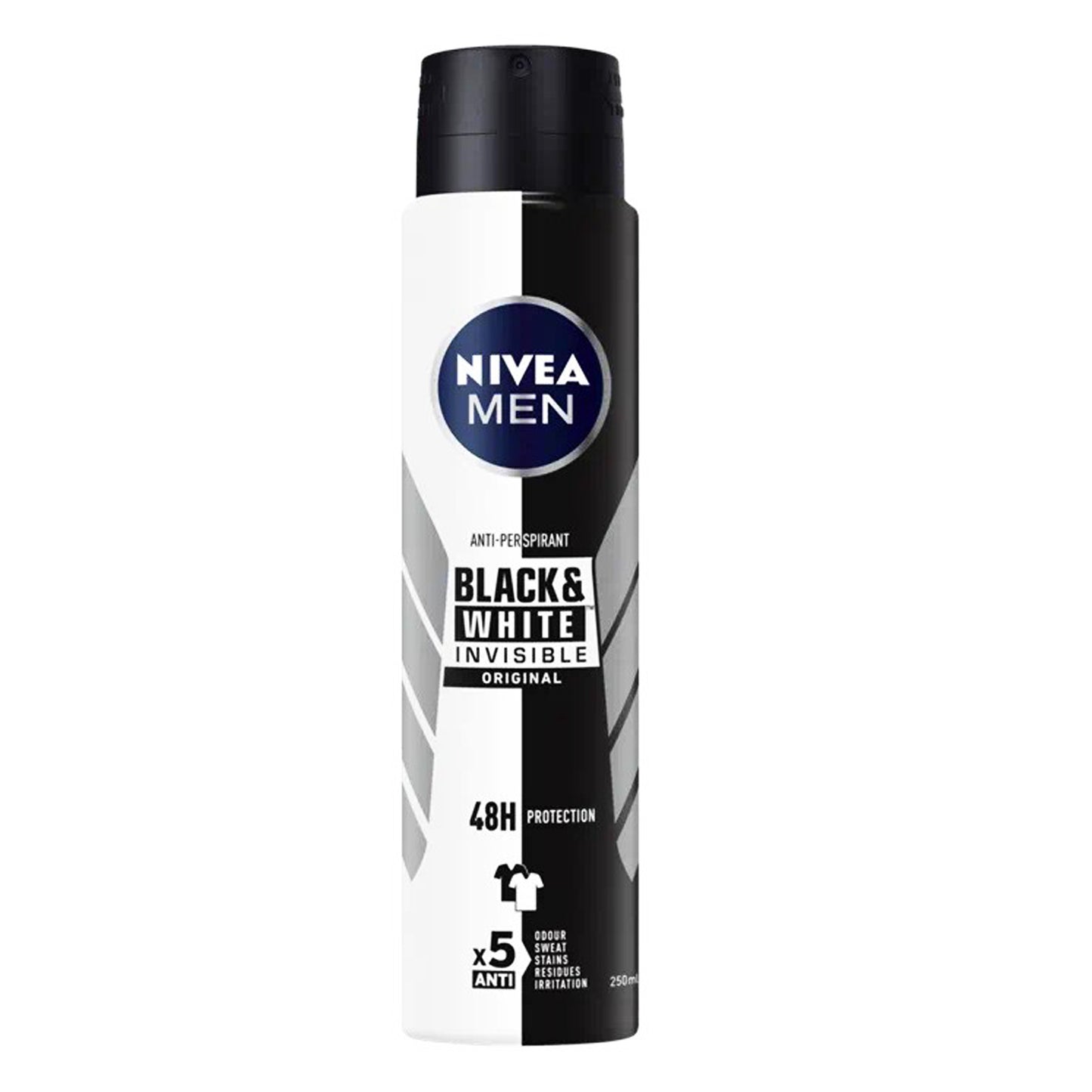 Nivea Invisible Black and White Deospray Herren (250 ml)