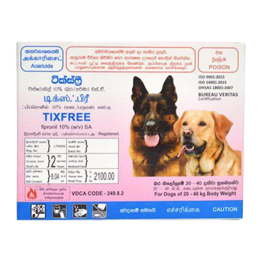 Tixfree Spot On, Hund 20-40 kg (3 Packungen)