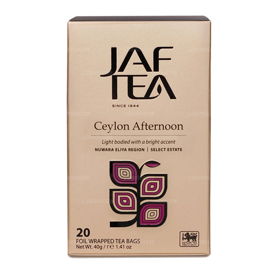 Jaf Tea Classic Gold Collection Teebeutel mit Ceylon Afternoon Folien-Umschlag (40 g)