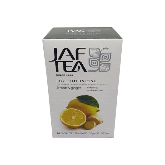 Jaf Tea Pure Infusions Collection Zitronen- und Ingwer-Folienumschlag-Teebeutel (30 g)