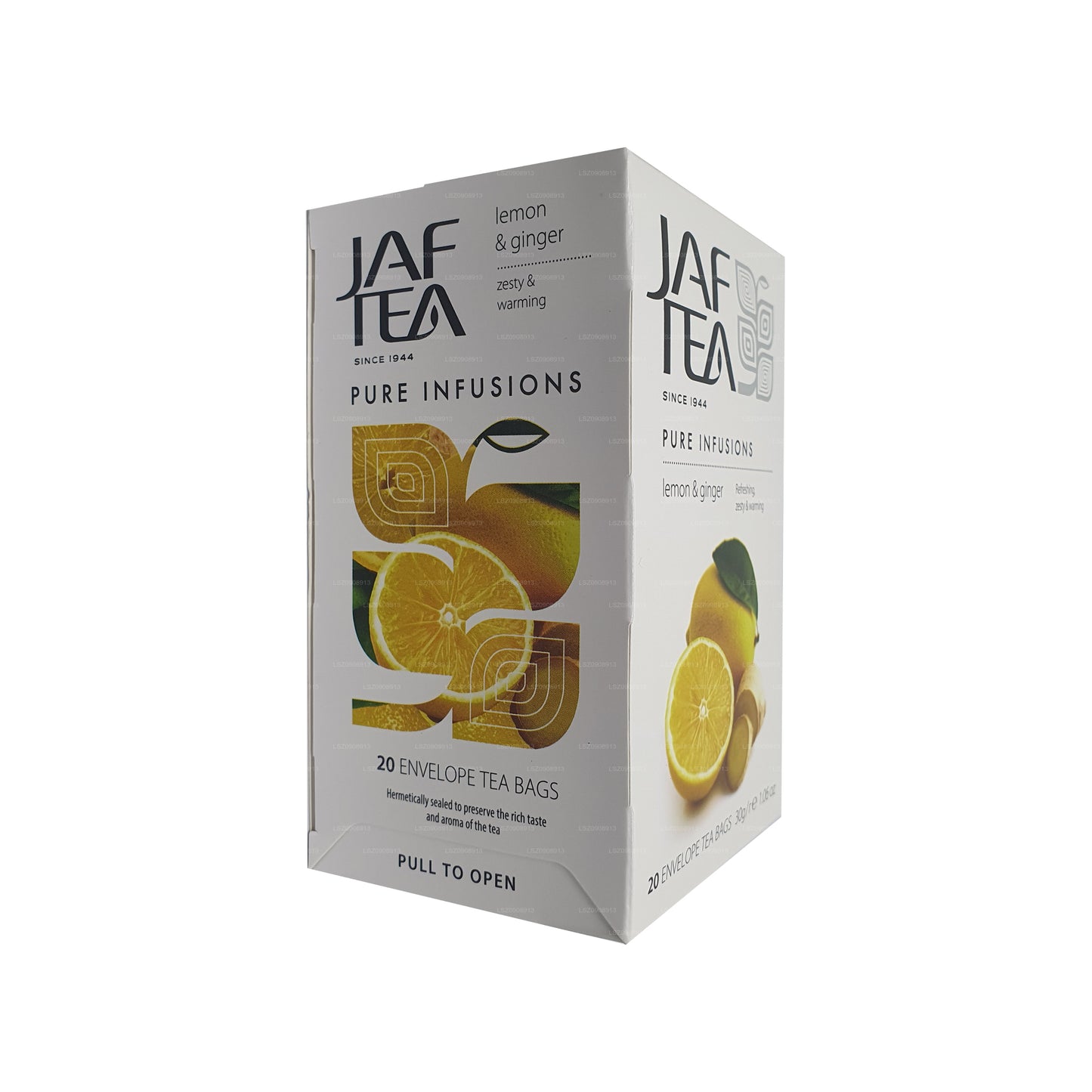 Jaf Tea Pure Infusions Collection Zitronen- und Ingwer-Folienumschlag-Teebeutel (30 g)