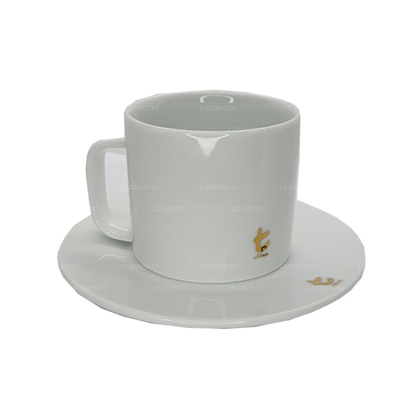 Dilmah Porzellan-Teetasse und Untertasse mit Deckel