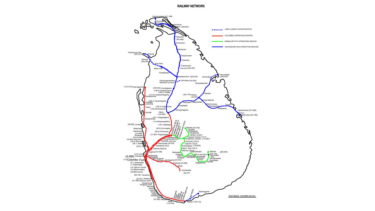 Weiterfahrt mit dem Zug von Colombo nach Badulla (Zug Nr. 1015 „Udarata Menike“)