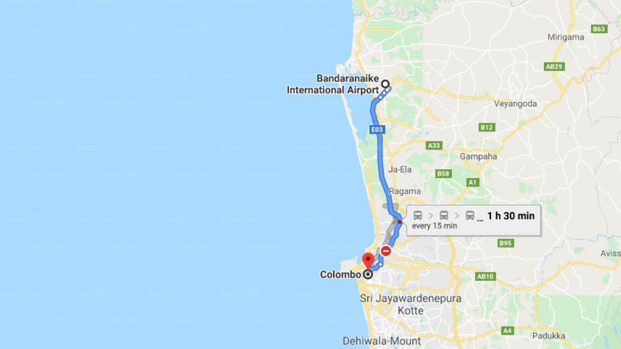 Privater Transfer vom Flughafen Colombo (CMB) nach Colombo City