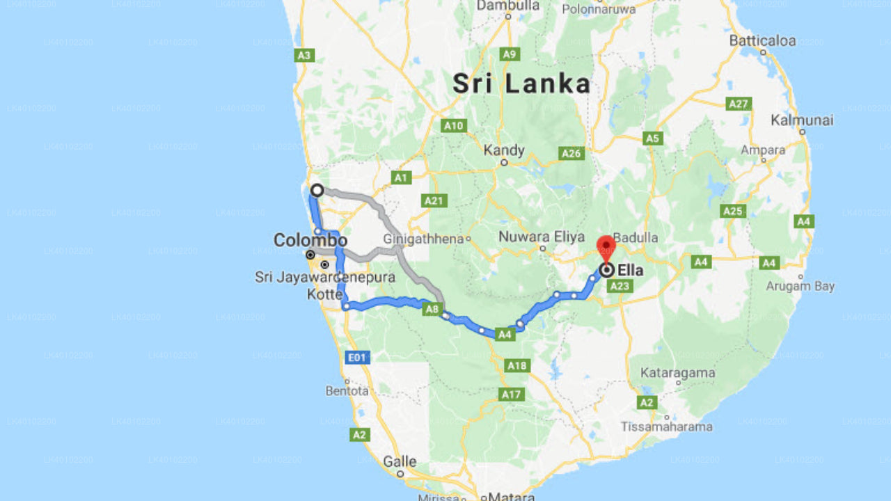 Privater Transfer vom Flughafen Colombo (CMB) nach Ella City
