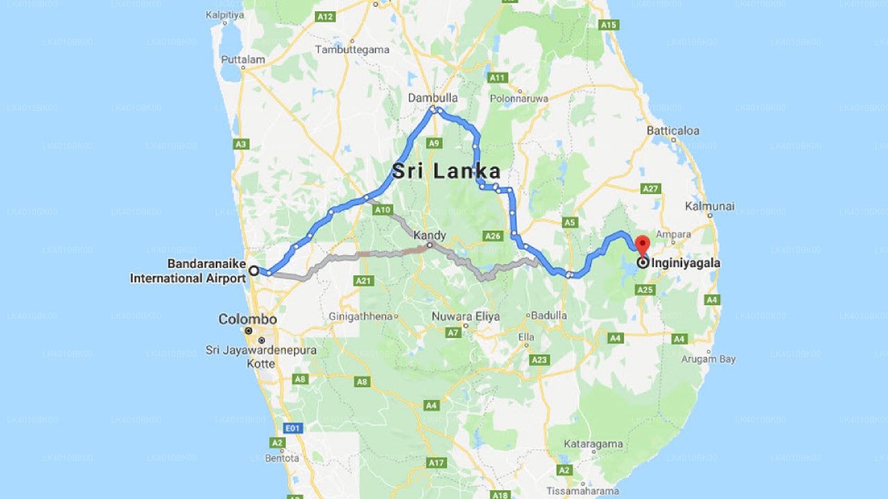 Privater Transfer vom Flughafen Colombo (CMB) nach Inginiyagala City