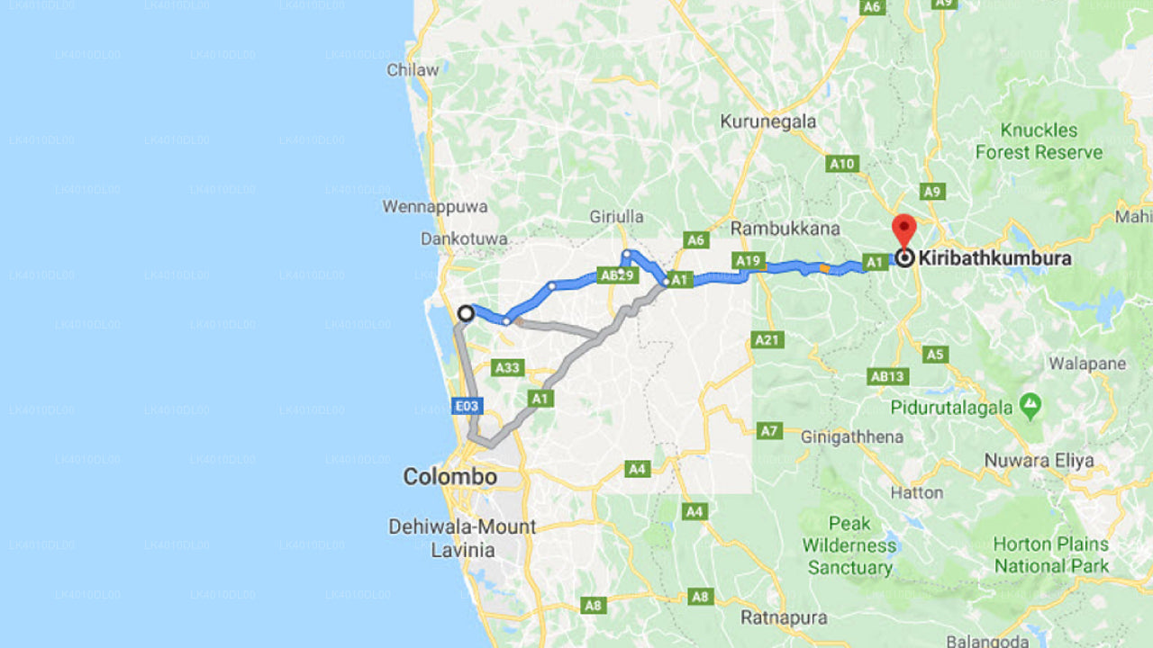 Privater Transfer vom Flughafen Colombo (CMB) nach Kiribathkumura City