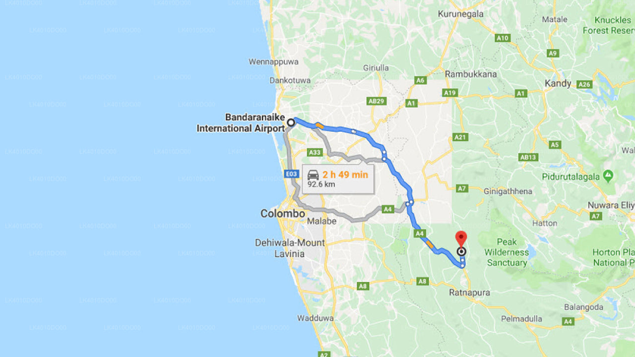 Privater Transfer vom Flughafen Colombo (CMB) nach Kuruwita City